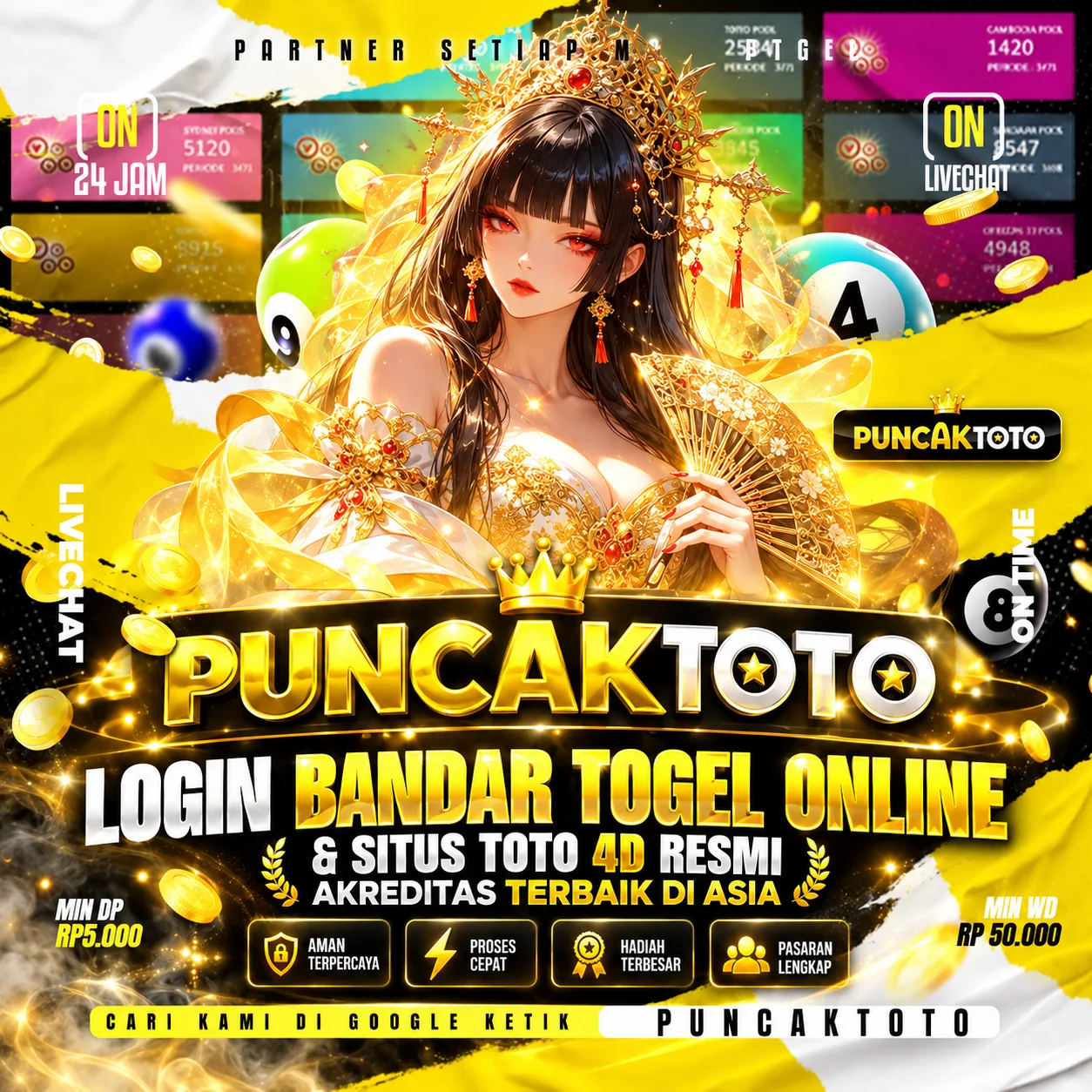 PUNCAKTOTO - Login Bandar Togel Online & Situs Toto 4D Resmi Akreditas Terbaik di Asia